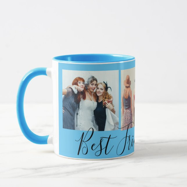 Mug Meilleur Collage photo des amis pour toujours (Gauche)