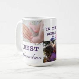 Mug Meilleur collage photo grand-mère