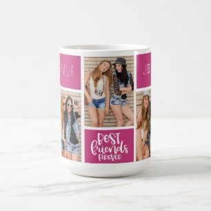 Mug Meilleur Collage photo tendance pour Amis Forever 