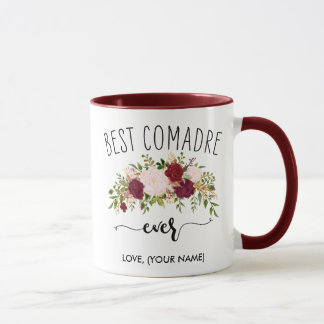 Mug MEILLEUR COMADRE jamais (VOTRE NOM) Marsala Bouque