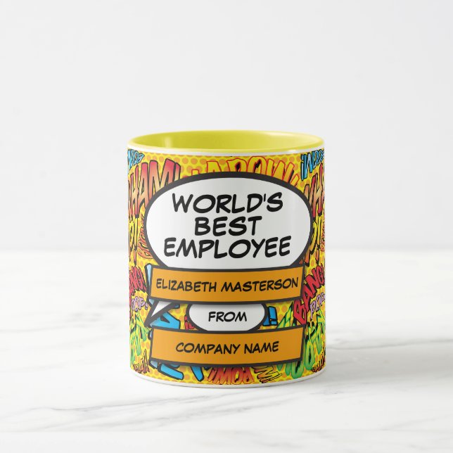 Mug Meilleur Comic Book jamais amusant pour les employ (Centre)