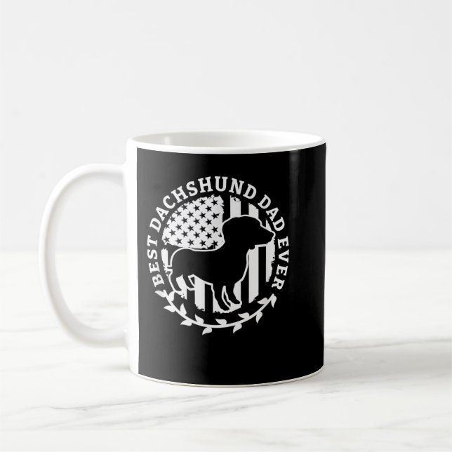 Mug Meilleur Dachshund Papa Jamais Wiener Dackel Tecke (Gauche)