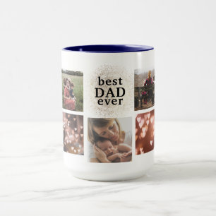 Mug Meilleur DAD Jamais Personnalisé Gold Multi Photo 