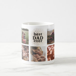Mug Meilleur DAD Jamais Personnalisé Gold Multi Photo 