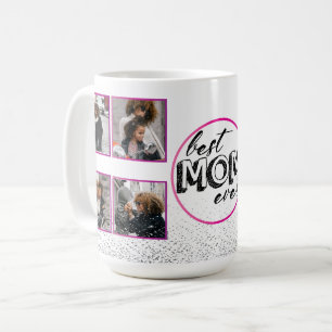 Mug Meilleur design photo et Parties scintillant maman