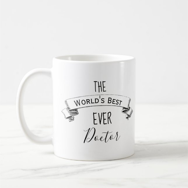 Mug Meilleur Docteur Personnalisé Jamais Dans Le Monde (Gauche)