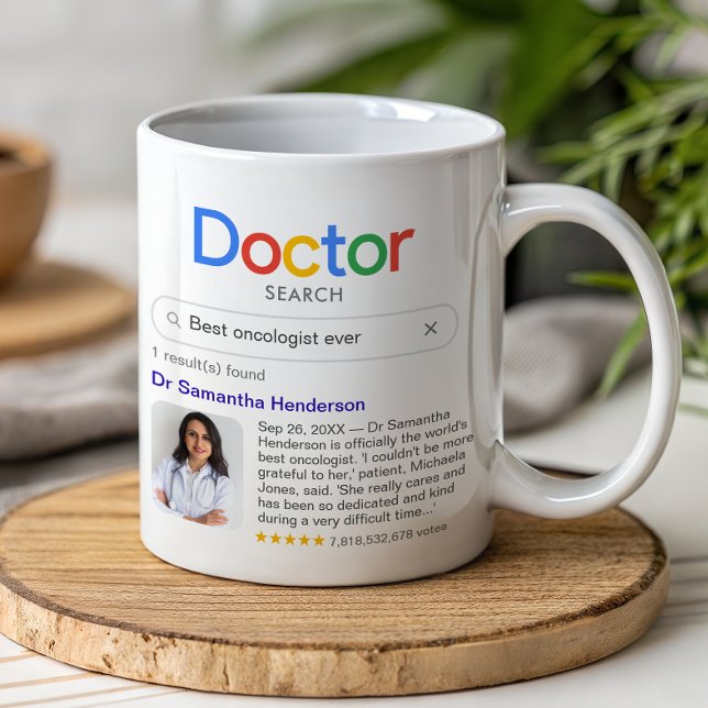 Mug Meilleur Docteur Recherche jamais avec photo et me (Créateur téléchargé)
