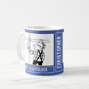 Mug Meilleur échafaudage Cartoon avec choix du nom.