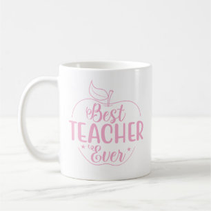 Mug Meilleur enseignant jamais Apple personnalisée