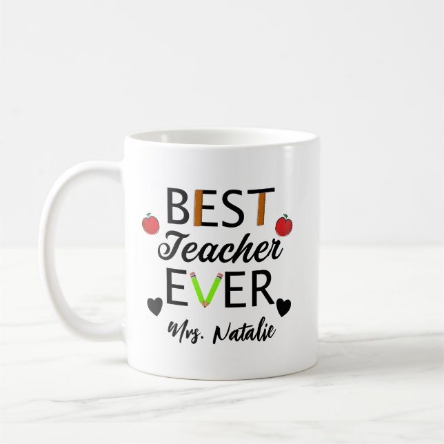 Mug Meilleur enseignant jamais - Professeur personnali (Gauche)