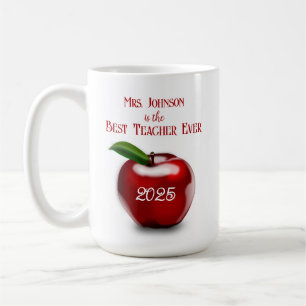 Mug Meilleur enseignant jamais Red Apple Don de l'en