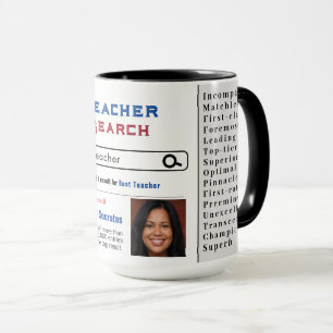 Mug Meilleur enseignant personnalisé Meilleure recherc