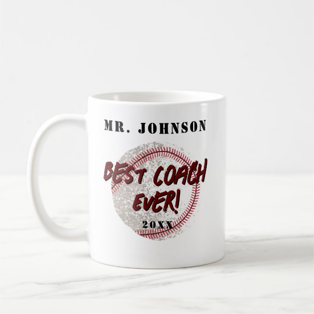 Mug Meilleur Entraîneur - Baseball (Gauche)