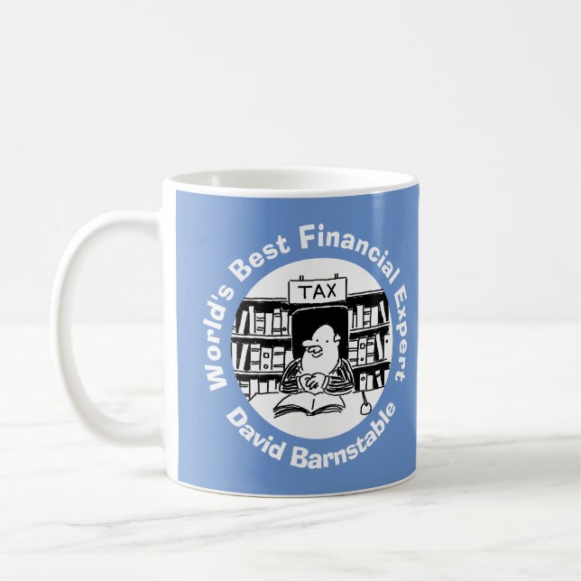 Mug Meilleur expert financier mondial à personnaliser (Gauche)