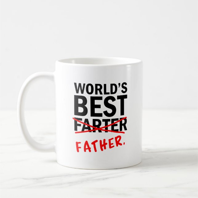 Mug Meilleur Farter du monde | Citation drôle Texte no (Gauche)