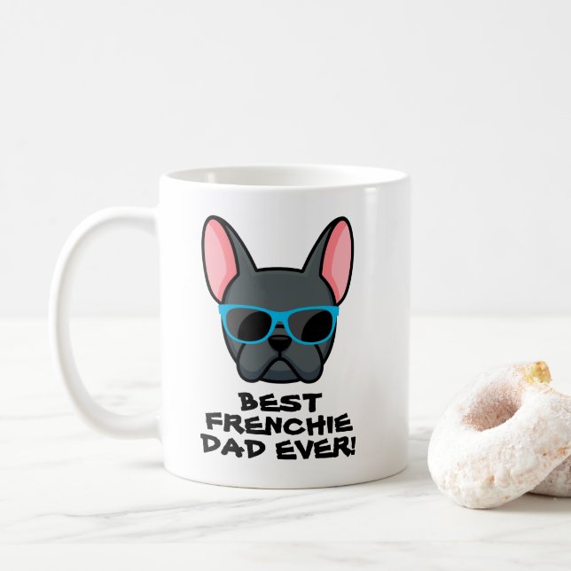 Mug Meilleur Frenchie Papa Fête des pères Bleu Frenchi (Avec donut)