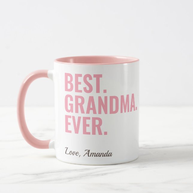 Mug Meilleur. Grand-mère. Jamais. Photo Fête des Mères (Gauche)