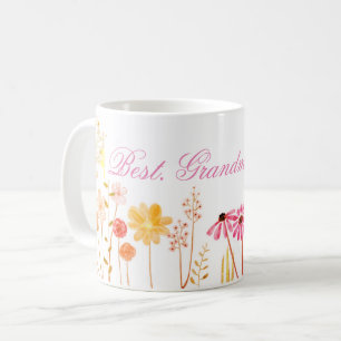 Mug Meilleur grand-mère jamais rose Fleurs sauvages