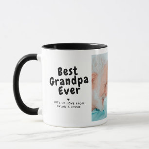 Mug Meilleur Grand-Père 2-Photos en Collage & Message 