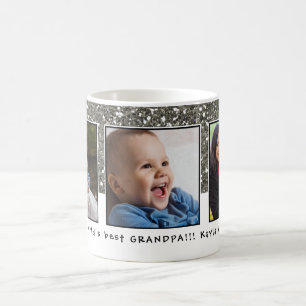 Mug Meilleur grand-père du monde 3 Photo Collage Nom p