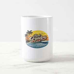 Mug Meilleur Grand-Père Jamais Design Rétro Coucher de