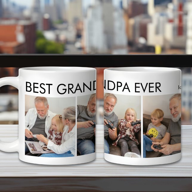 Mug Meilleur grand-père jamais personnalisé photo de f (Créateur téléchargé)
