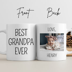 Mug Meilleur grand-père jamais personnalisé photo gran
