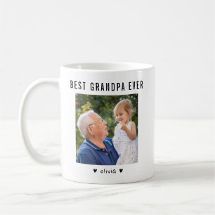 Mug Meilleur Grand-Père Moderne 2 Photo Personnalisée 