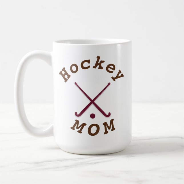 Mug Meilleur "Hockey MOM" Jamais! Fête des mères (Gauche)