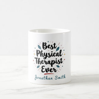 Mug Meilleur kinésithérapeute cadeau de typographie Ev