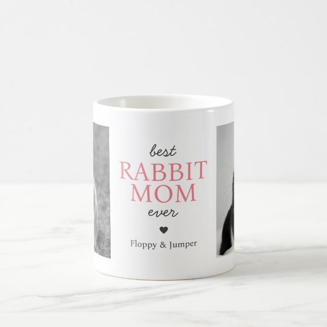 Mug Meilleur lapin Maman Jamais Photo Collage avec tex (Centre)