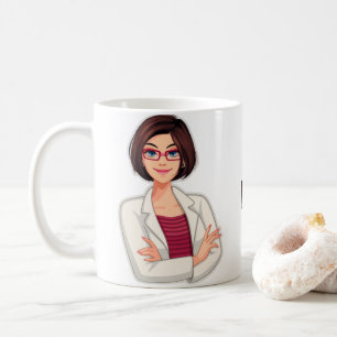 Mug Meilleur Maître Personnalisé, Brunette Femme