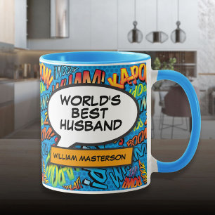Mug Meilleur Mari du Monde Nom Personnalisé Amusant