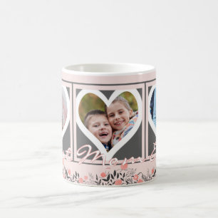 Mug MEILLEUR MOM JAMAIS Blush rose Floral Photo Coeurs