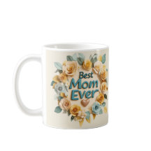 MEILLEUR MOM JAMAIS - Floral 3D Jaune et Vert