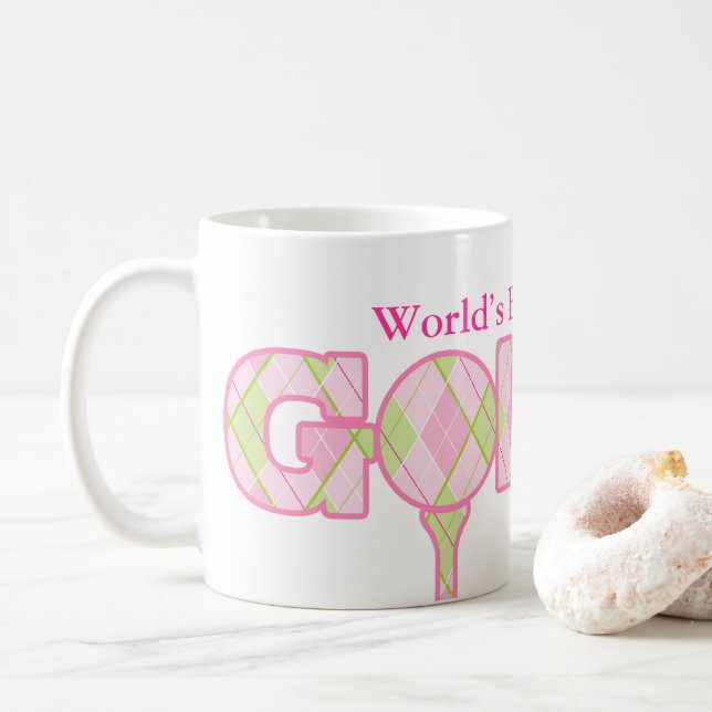 Mug Meilleur Nan & Golfer du monde amusant golf de la  (Avec donut)