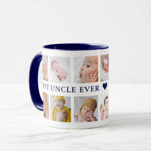 Mug Meilleur Oncle du Monde Bleu Marine 12 Collage de