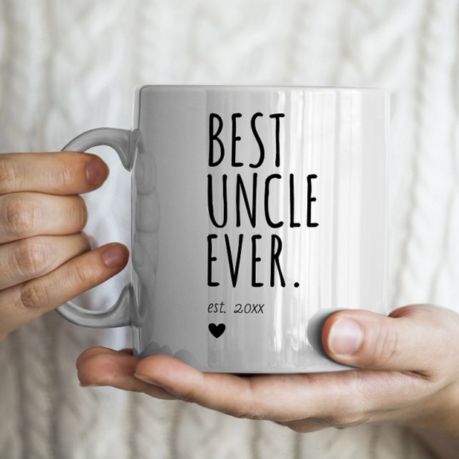 Mug Meilleur oncle jamais vu - Année personnalisée (Créateur téléchargé)