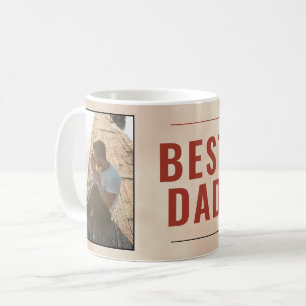 Mug Meilleur Papa Aquarelle Photo de la Fête des Pères