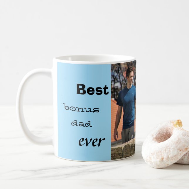 Mug Meilleur papa bonus jamais, fête des pères photo t (Avec donut)