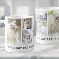 Meilleur Papa Chat Collage de Photos de Animaux de