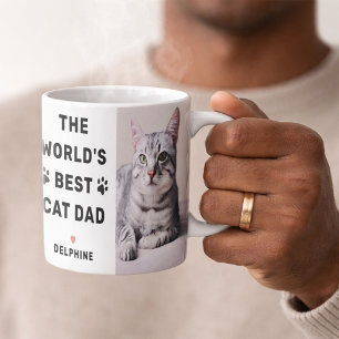 Mug Meilleur Papa Chat du Monde Photo Noir