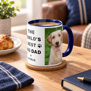 Mug Meilleur Papa Chien au Monde Photo Navy