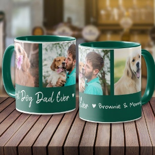Mug Meilleur papa chien de tous les temps Collage phot