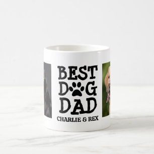 Mug Meilleur papa chien / Deux photos et texte personn