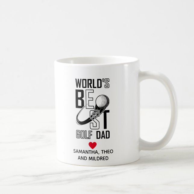 Mug Meilleur papa de golf au monde - Drôle et pensant  (Droite)