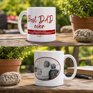 Mug Meilleur Papa de Tous les Temps Texte Rouge Modern