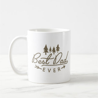 Mug Meilleur Papa De Tous Les Temps Typographie Marron