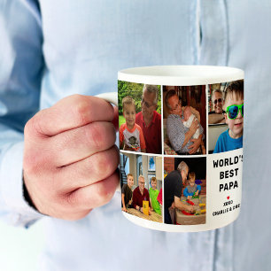 Mug Meilleur Papa du Monde 8 Collage de Photos