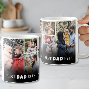 Mug Meilleur Papa du Monde 8 Collage de Photos Fête de